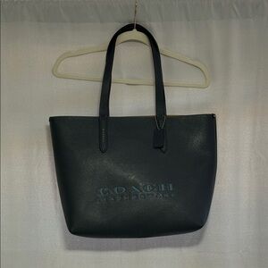 Coach Dark Teal Leather Tote